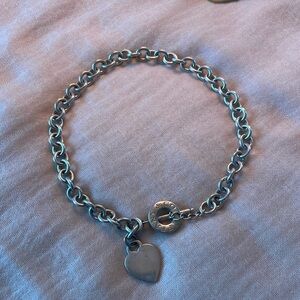 Tiffany & Co. Heart Tag Toggle Necklace in Silver